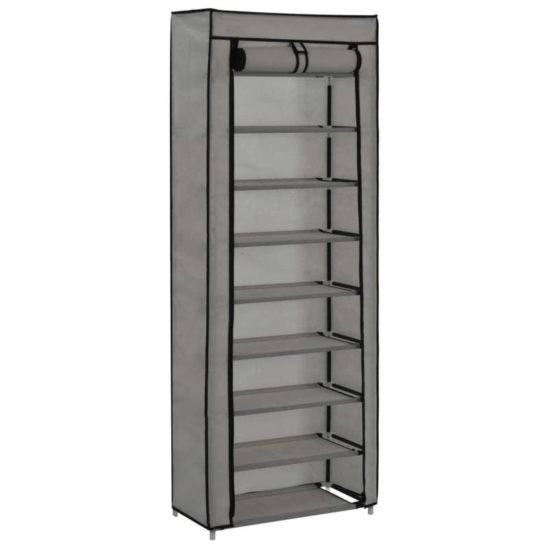 vidaXL Schuhschrank mit Abdeckung Grau 57 x 29 x 162 cm Stoff 282432 vidaXL Schuhschrank mit Abdeckung Grau 57 x 29 x 162 cm Stoff 282432 von VIDAXL