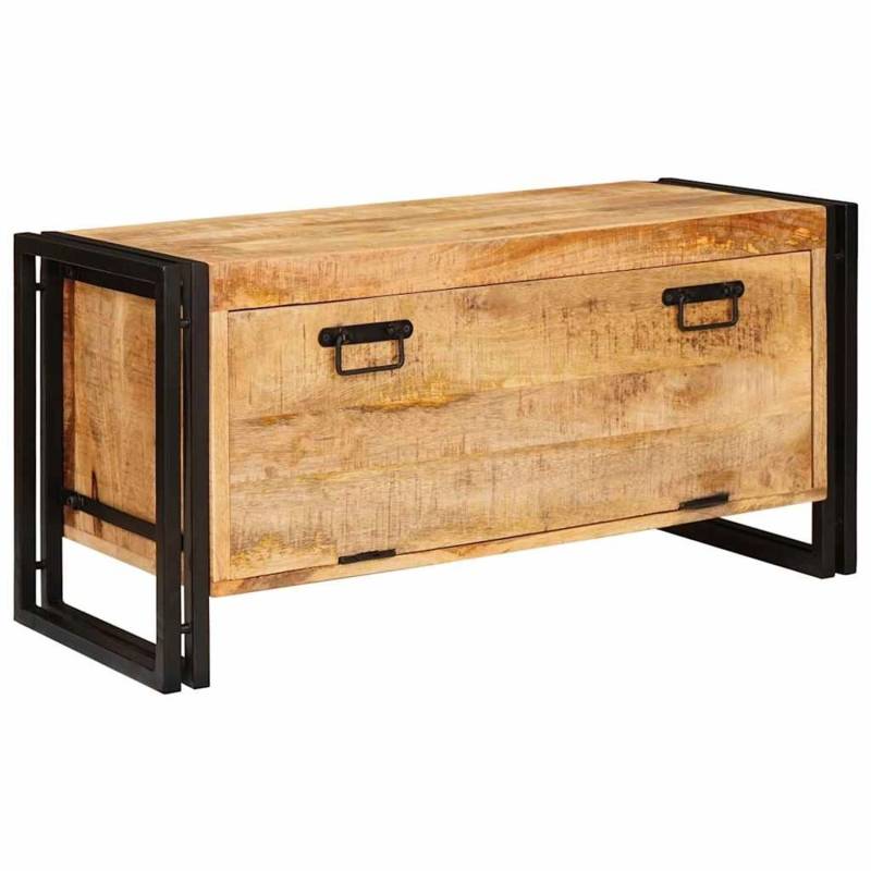 vidaXL Schuhschrank mit Regal Braun 90 x 38 x 45 cm Massivholz Mango 4016721 vidaXL Schuhschrank mit Regal Braun 90 x 38 x 45 cm Massivholz Mango 4016721 von VIDAXL