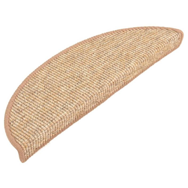 vidaXL Selbstklebende Treppenmatten 15 Stk. 56x17x3 cm Hellbraun von VIDAXL