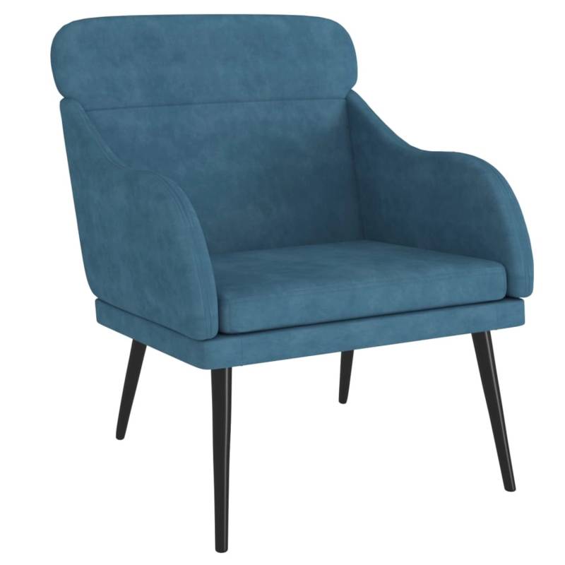 vidaXL Sessel Blau 63x76x80 cm Samt Modell 1 von VIDAXL