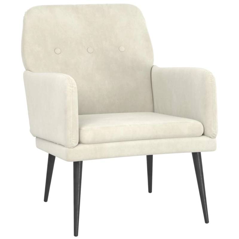 vidaXL Sessel Creme 62x79x79 cm Samt Modell 1 von VIDAXL