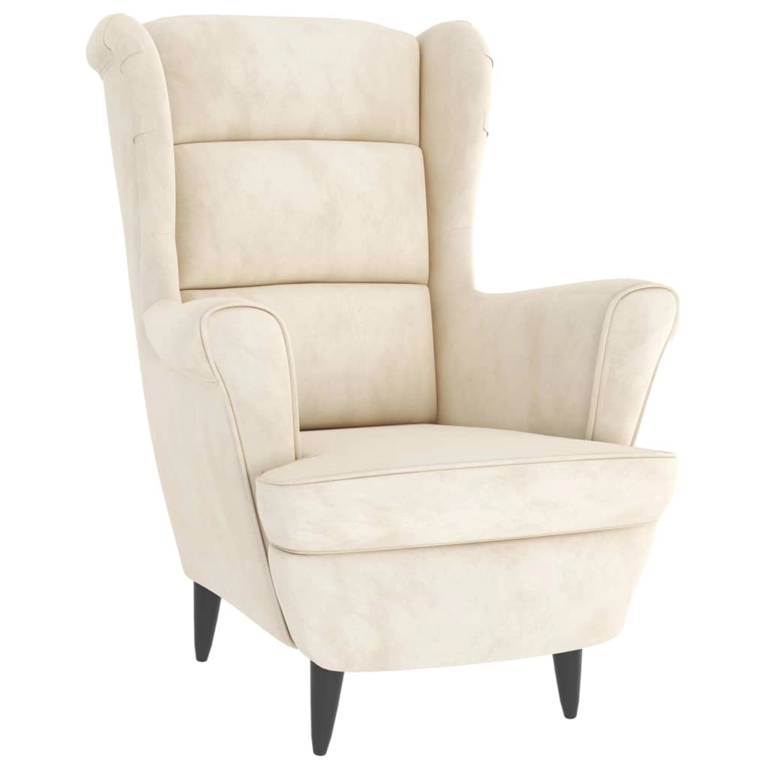 vidaXL Sessel CremeWeiß Samt Modell 1 von VIDAXL