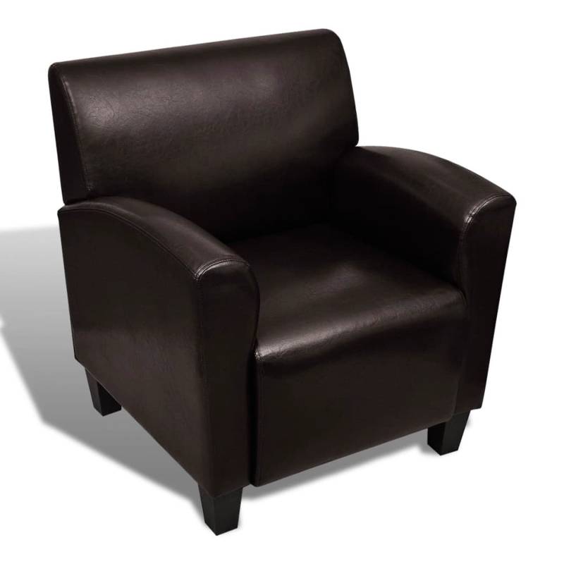 vidaXL Sessel Dunkelbraun Kunstleder Modell 1 von VIDAXL