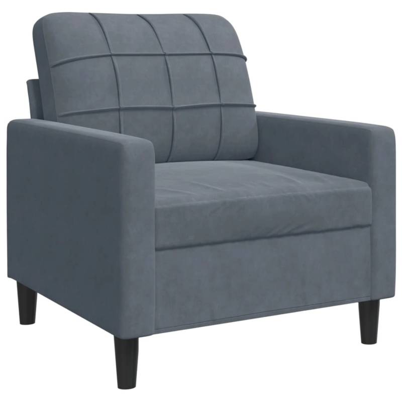 vidaXL Sessel Dunkelgrau 60 cm Samt 2153255 von VIDAXL