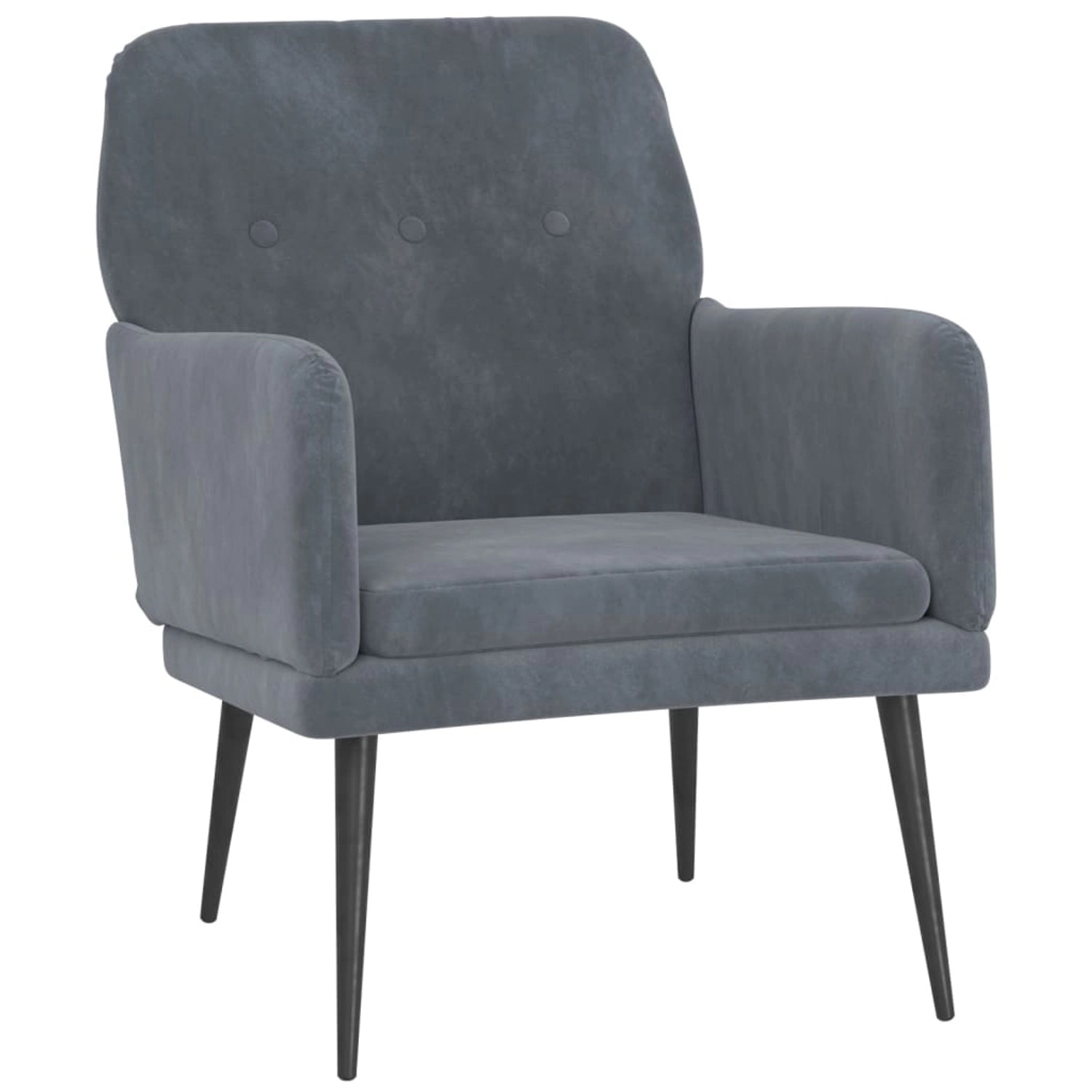 vidaXL Sessel Dunkelgrau 62x79x79 cm Samt Modell 1 vidaXL Sessel Dunkelgrau 62x79x79 cm Samt Modell 1 von VIDAXL