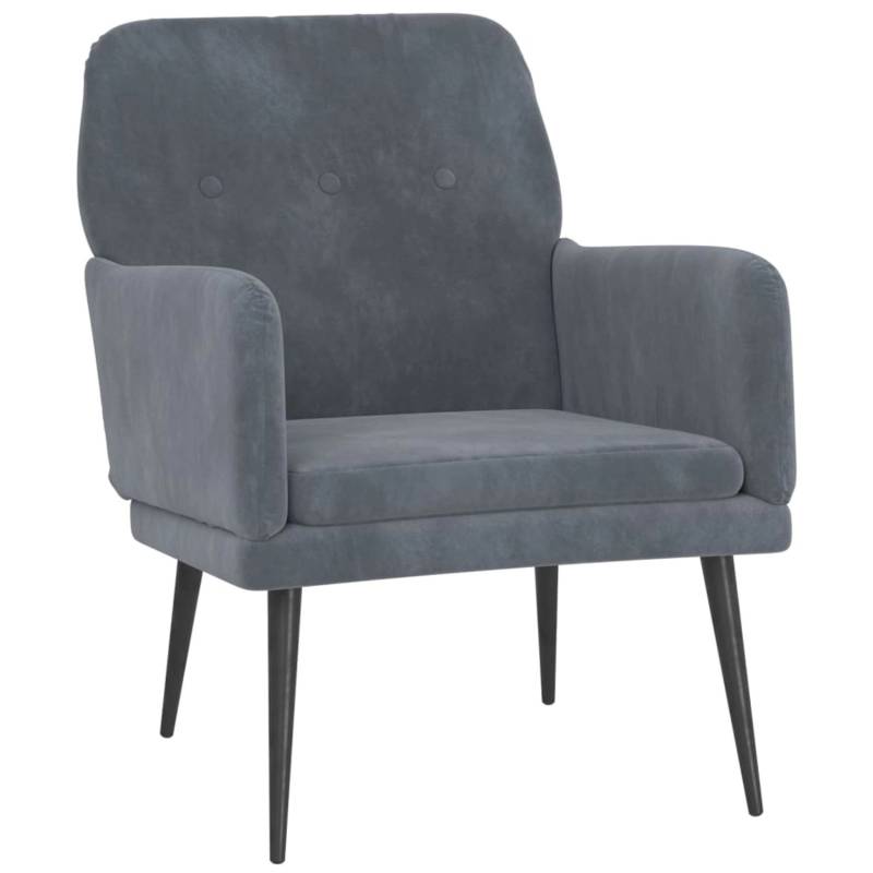vidaXL Sessel Dunkelgrau 62x79x79 cm Samt Modell 1 von VIDAXL