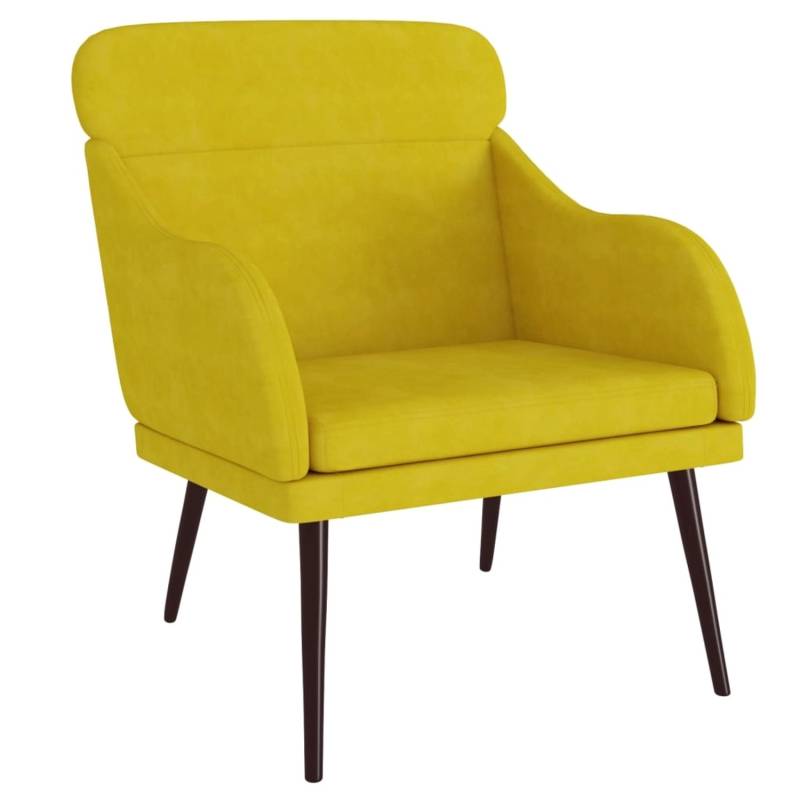 vidaXL Sessel Gelb 63x76x80 cm Samt Modell 1 von VIDAXL
