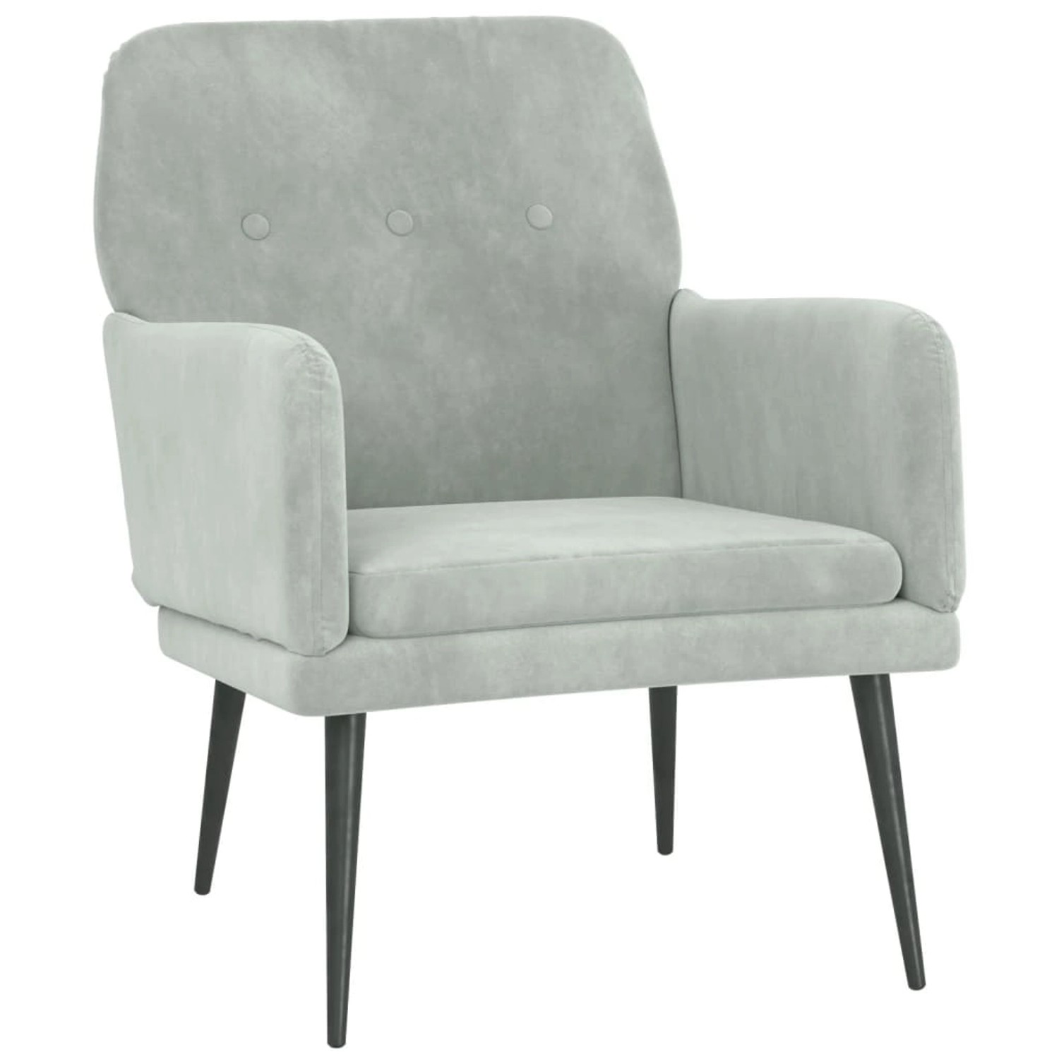 vidaXL Sessel Hellgrau 62x79x79 cm Samt Modell 1 vidaXL Sessel Hellgrau 62x79x79 cm Samt Modell 1 von VIDAXL