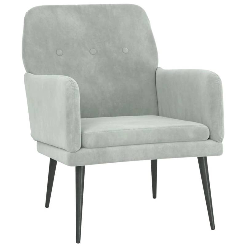 vidaXL Sessel Hellgrau 62x79x79 cm Samt Modell 1 von VIDAXL