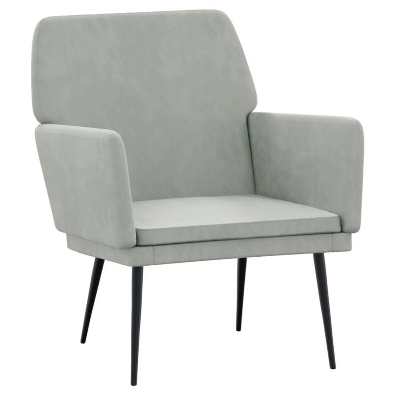 vidaXL Sessel Hellgrau 62x79x79 cm Samt von VIDAXL