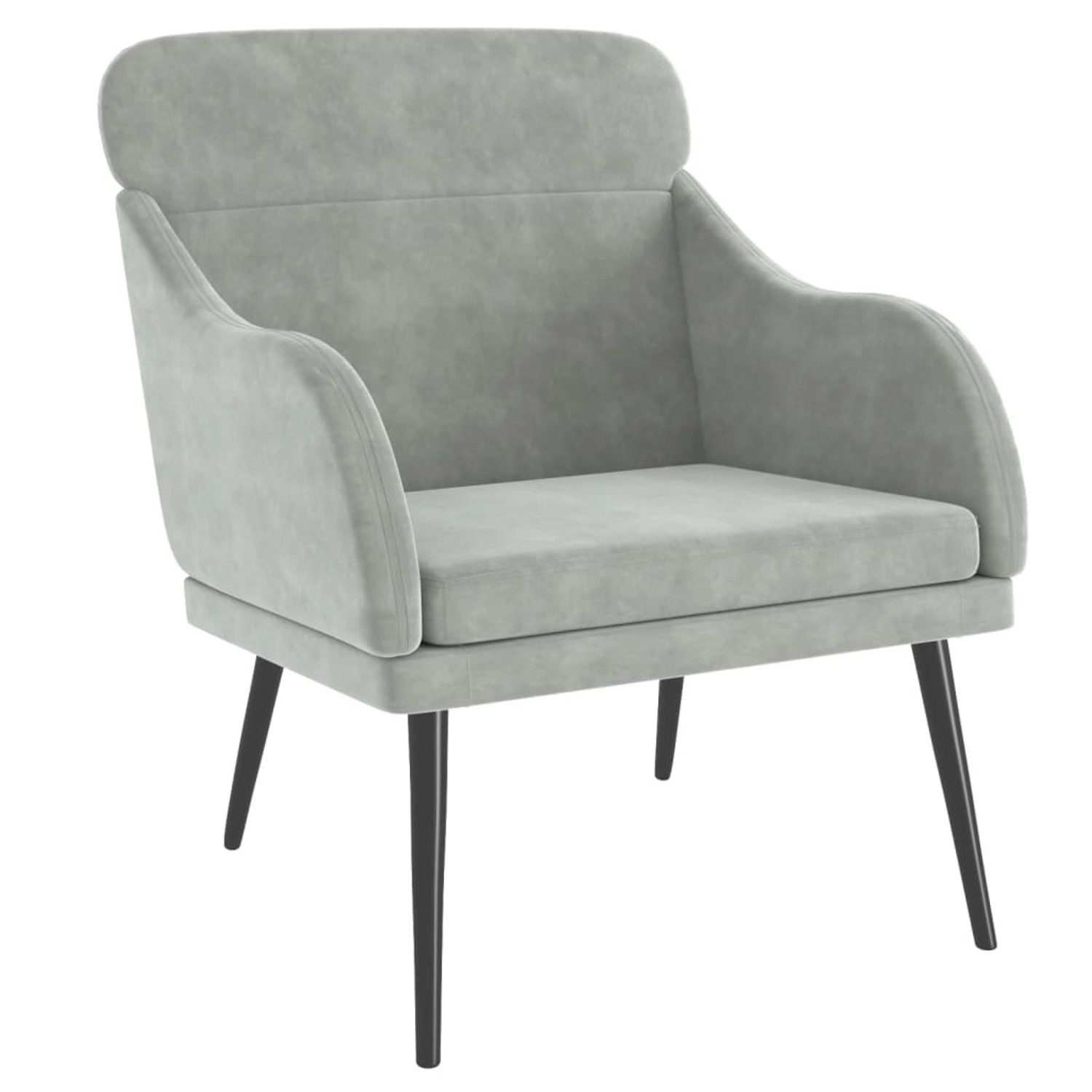 vidaXL Sessel Hellgrau 63x76x80 cm Samt Modell 1 vidaXL Sessel Hellgrau 63x76x80 cm Samt Modell 1 von VIDAXL