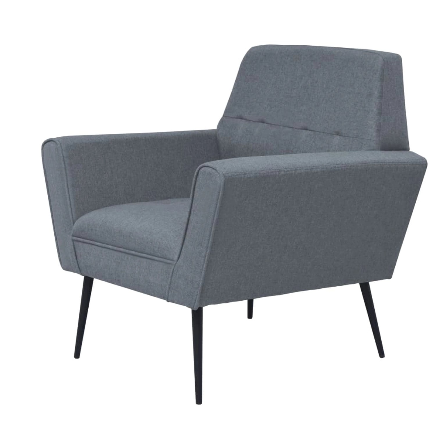 vidaXL Sessel Hellgrau Stahl und Stoff Modell 1 von VIDAXL