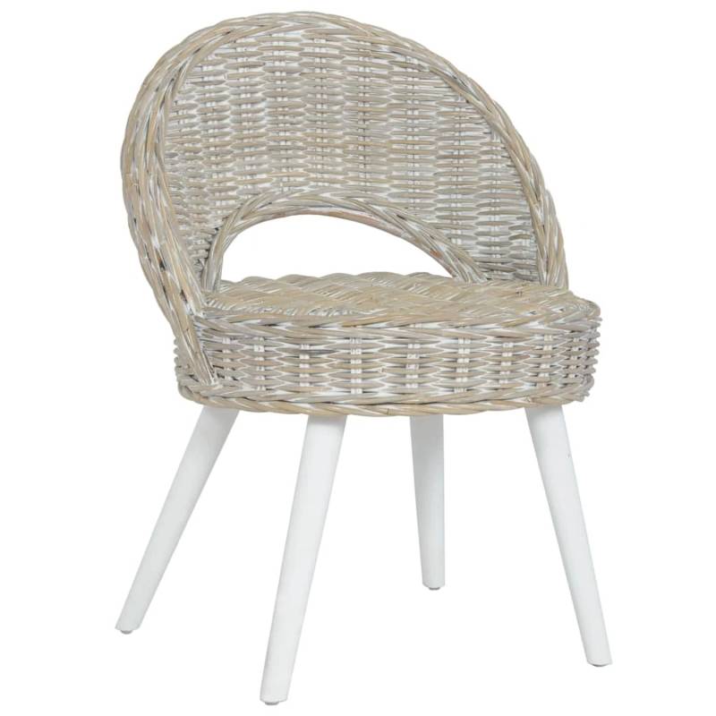 vidaXL Sessel Kubu-Rattan Weiß von VIDAXL