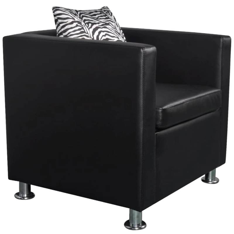 vidaXL Sessel Schwarz Kunstleder Modell 3 von VIDAXL