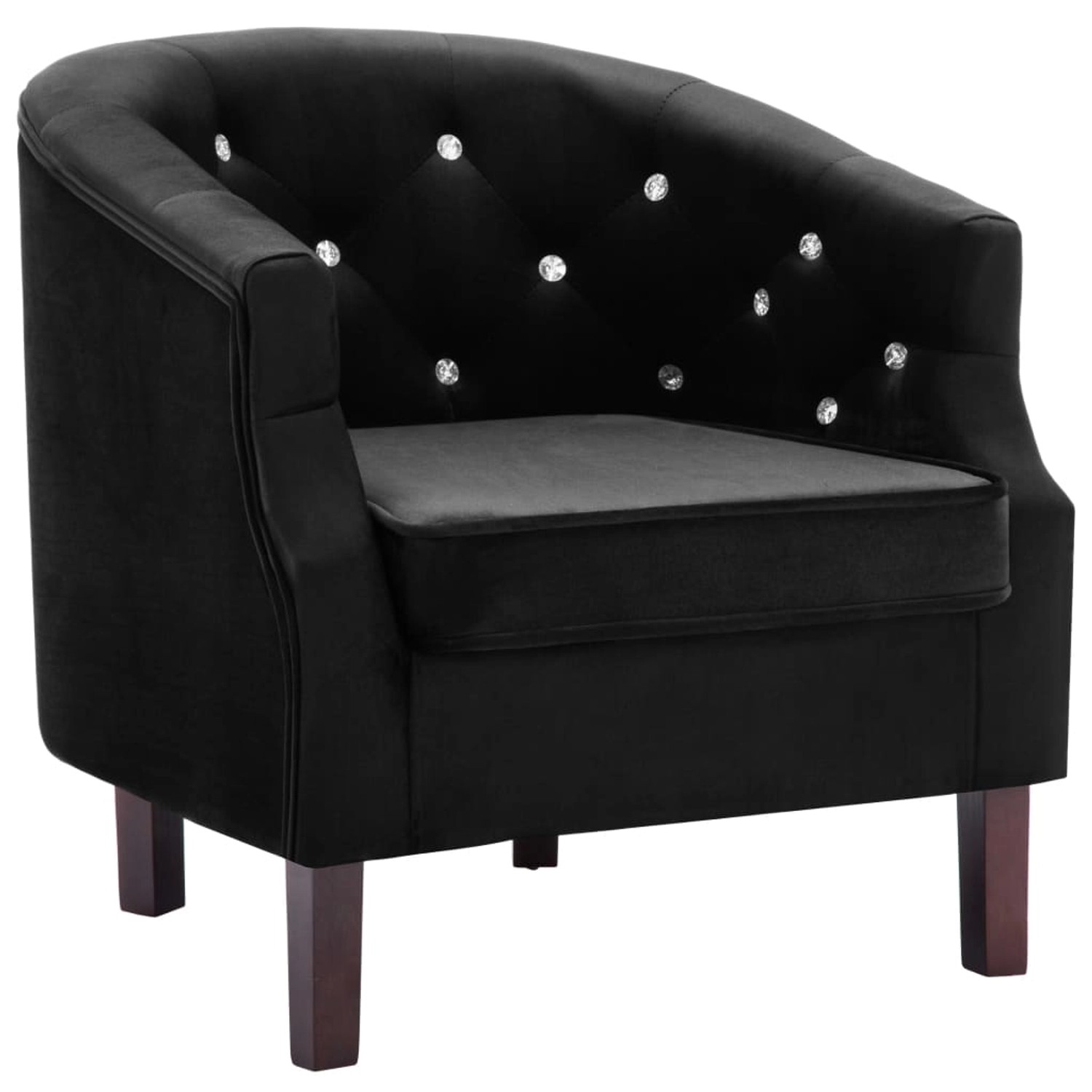 vidaXL Sessel Schwarz Samt Modell 1 vidaXL Sessel Schwarz Samt Modell 1 von VIDAXL