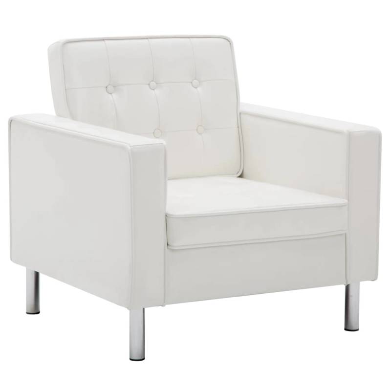 vidaXL Sessel Weiß Kunstleder Modell 3 von VIDAXL