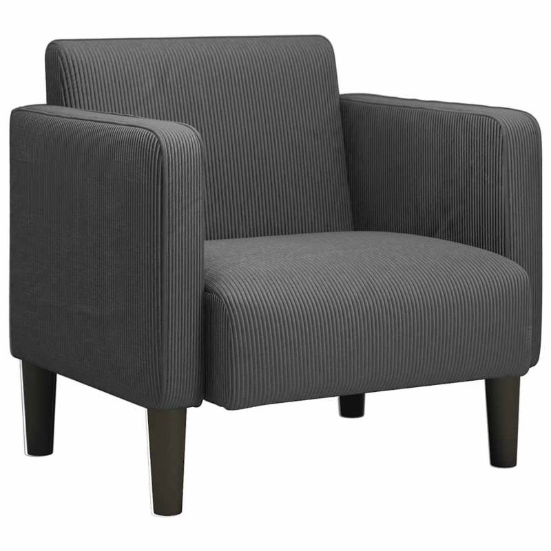 vidaXL Sessel mit Armlehnen Dunkelgrau 54 cm Cordstoff 4100516 vidaXL Sessel mit Armlehnen Dunkelgrau 54 cm Cordstoff 4100516 von VIDAXL