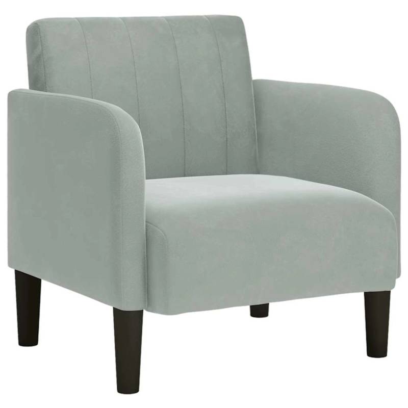 vidaXL Sessel mit Armlehnen Hellgrau 54 cm Samt 4100578 vidaXL Sessel mit Armlehnen Hellgrau 54 cm Samt 4100578 von VIDAXL