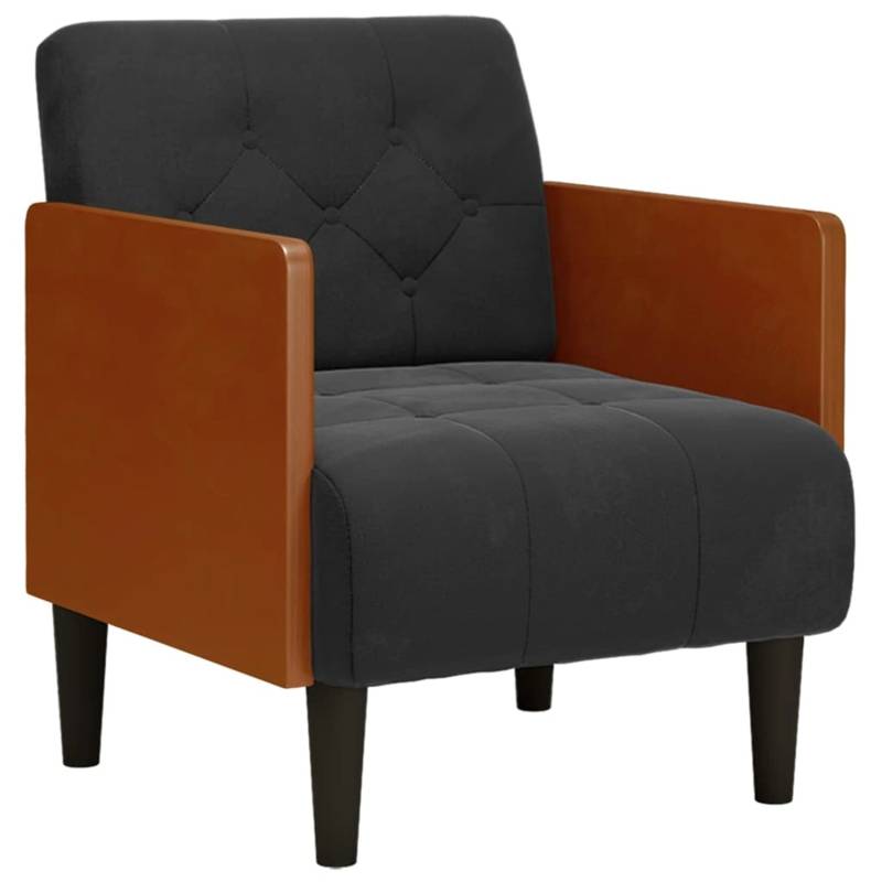 vidaXL Sessel mit Armlehnen Schwarz 55 cm Samt 4100597 von VIDAXL