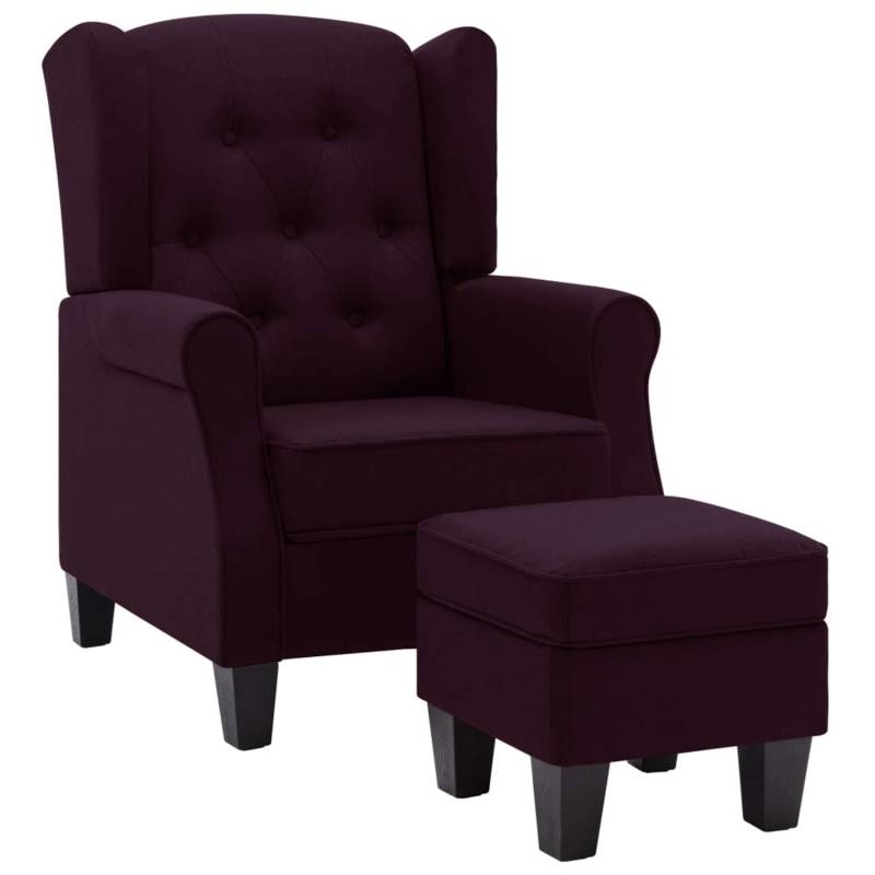 vidaXL Sessel mit Fußhocker Lila Stoff 320158 vidaXL Sessel mit Fußhocker Lila Stoff 320158 von VIDAXL