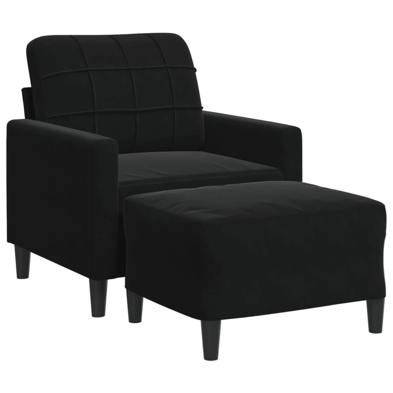 vidaXL Sessel mit Hocker Schwarz 60 cm Samt 2150034 vidaXL Sessel mit Hocker Schwarz 60 cm Samt 2150034 von VIDAXL