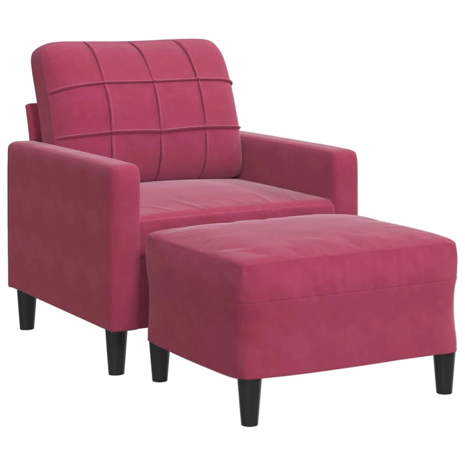 vidaXL Sessel mit Hocker Weinrot 60 cm Samt 2158379 vidaXL Sessel mit Hocker Weinrot 60 cm Samt 2158379 von VIDAXL
