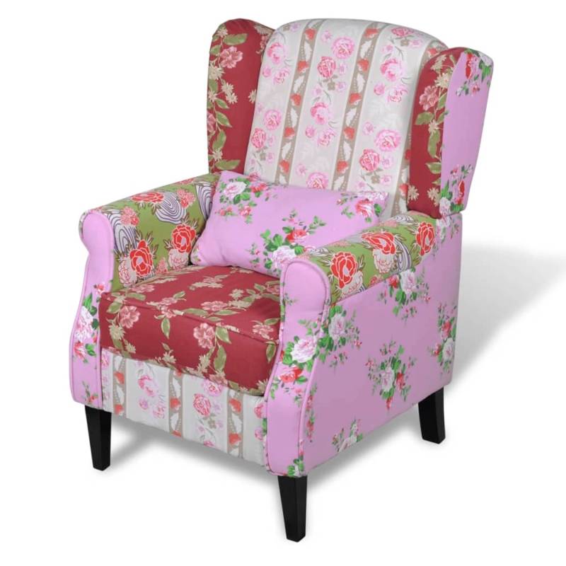 vidaXL Sessel mit Patchwork-Design Stoff 240490 von VIDAXL