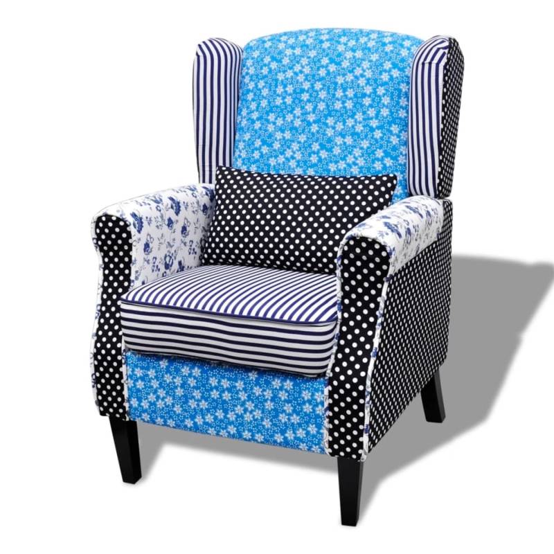vidaXL Sessel mit Patchwork-Design Stoff 240882 von VIDAXL