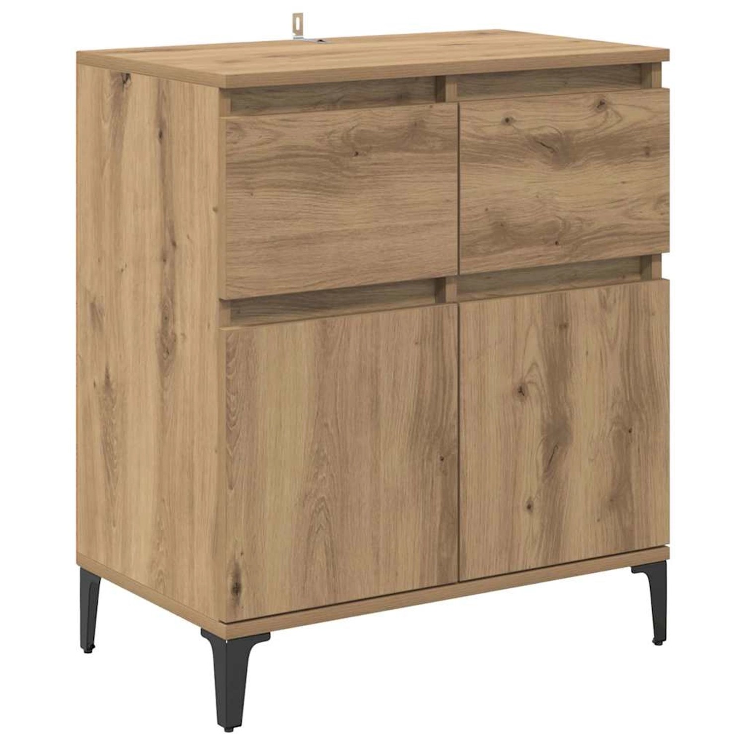 vidaXL Sideboard Artisan-Eiche 60 x 35 x 70 cm Verbundholz und Eisen 881219 von VIDAXL