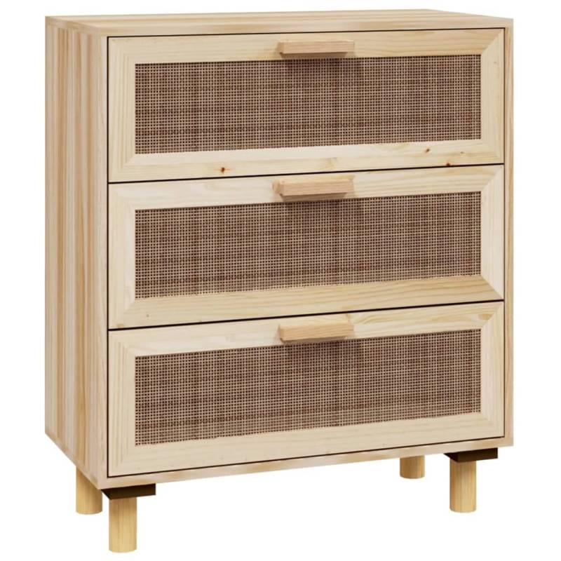 vidaXL Sideboard Braun 60x30x70 cm Massivholz Kiefer und Natur-Rattan 345635 vidaXL Sideboard Braun 60x30x70 cm Massivholz Kiefer und Natur-Rattan 345635 von VIDAXL