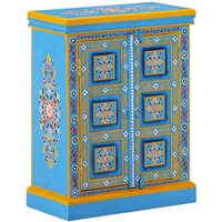 Sideboard Massivholz Mango Türkis Handbemalt - Vidaxl von VIDAXL