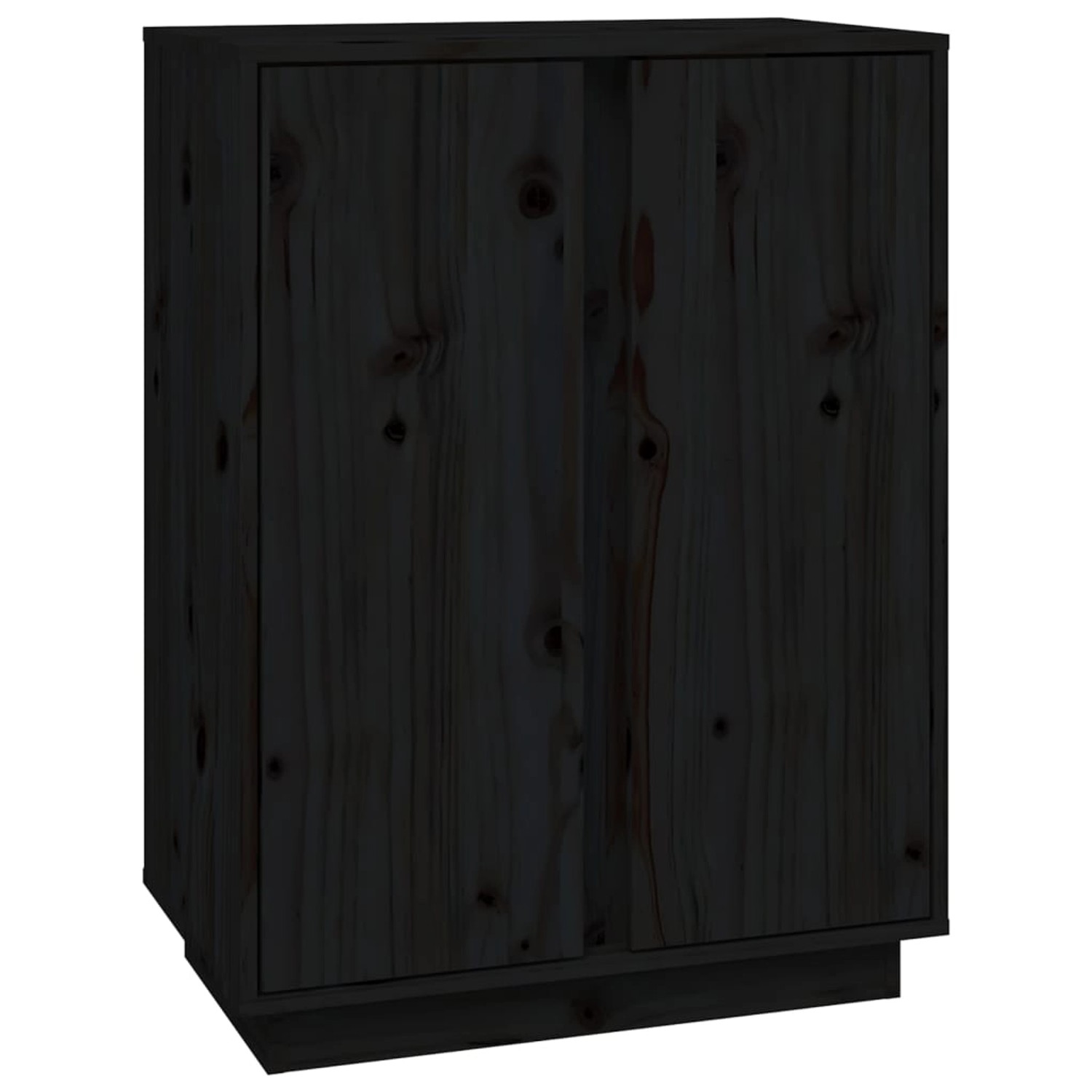 vidaXL Sideboard Schwarz 60x35x80 cm Massivholz Kiefer 814493 vidaXL Sideboard Schwarz 60x35x80 cm Massivholz Kiefer 814493 von VIDAXL