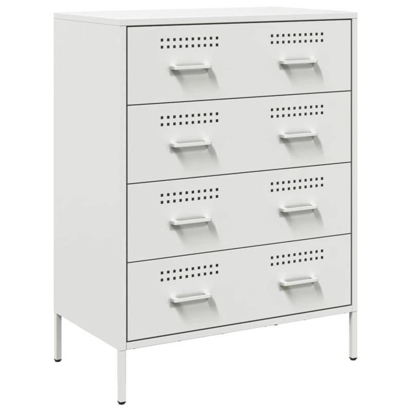 vidaXL Sideboard Weiß 68x39x89 cm Stahl 842987 von VIDAXL