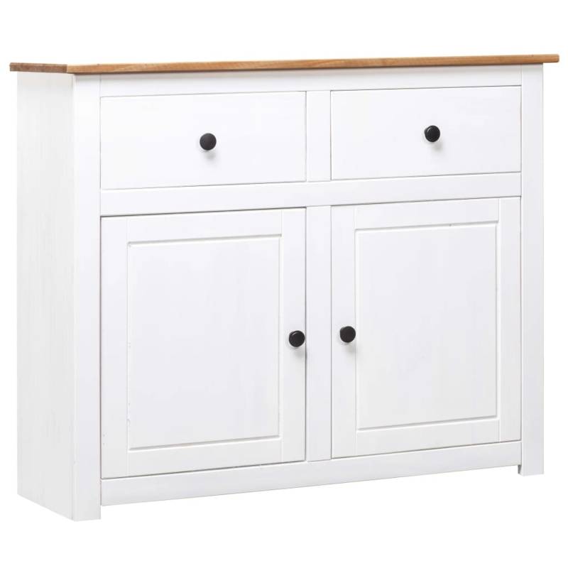 vidaXL Sideboard Weiß 93x40x80 cm Kiefernholz Panama 282699 von VIDAXL