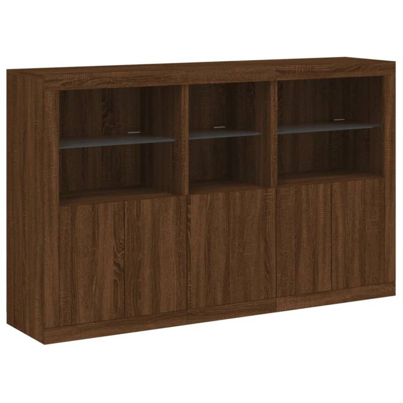 vidaXL Sideboard mit LED-Leuchten Braun Eichen-Optik 162x37x100 cm 3209148 vidaXL Sideboard mit LED-Leuchten Braun Eichen-Optik 162x37x100 cm 3209148 von VIDAXL