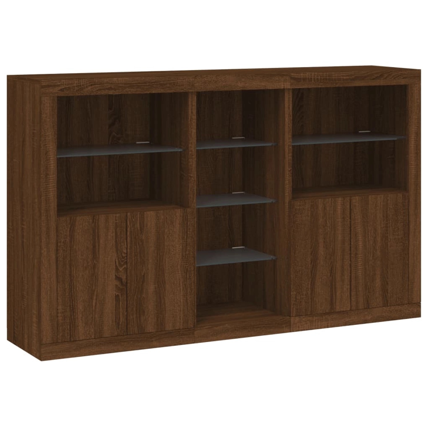 vidaXL Sideboard mit LED-Leuchten Braun Eichen-Optik 162x37x100 cm 3209176 vidaXL Sideboard mit LED-Leuchten Braun Eichen-Optik 162x37x100 cm 3209176 von VIDAXL