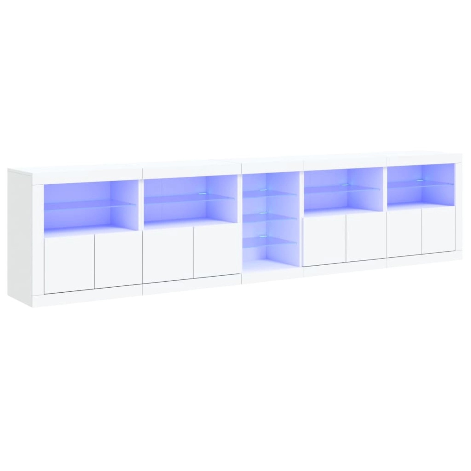 vidaXL Sideboard mit LED-Leuchten Weiß 283x37x67 cm 3209023 von VIDAXL