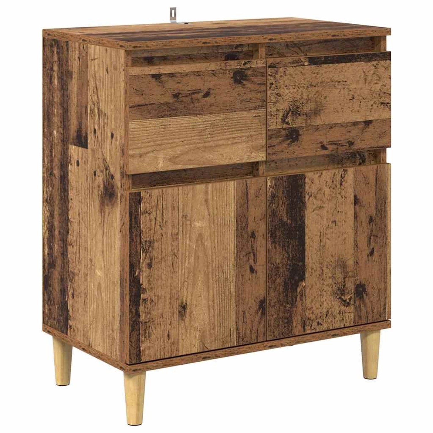 vidaXL Sideboard mit Schubladen Altholz 60 x 35 x 70 cm Holzwerkstoff 881209 von VIDAXL