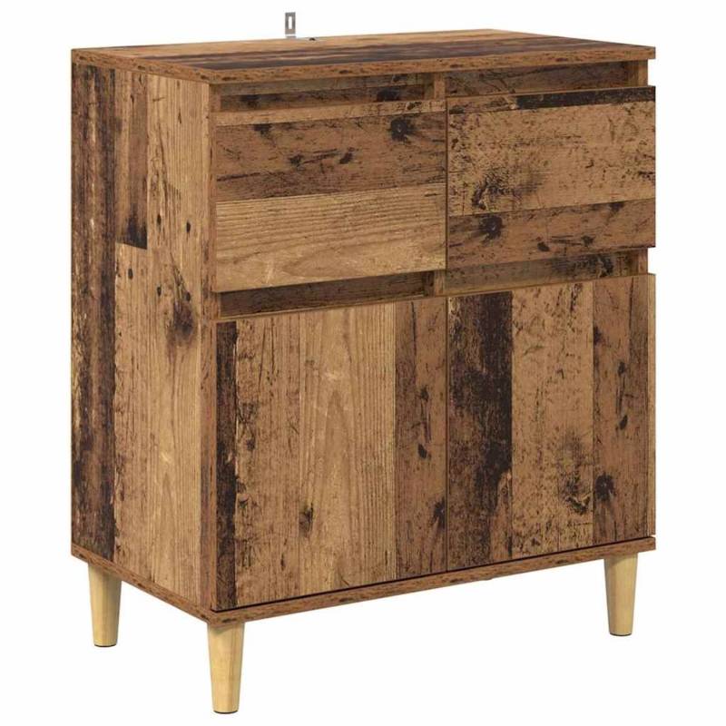 vidaXL Sideboard mit Schubladen Altholz 60 x 35 x 70 cm Holzwerkstoff 881209 von VIDAXL