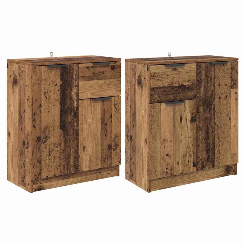 vidaXL Sideboards 2 Stk Altholz 60 x 30 x 70 cm Holzwerkstoff 3415566 vidaXL Sideboards 2 Stk Altholz 60 x 30 x 70 cm Holzwerkstoff 3415566 von VIDAXL