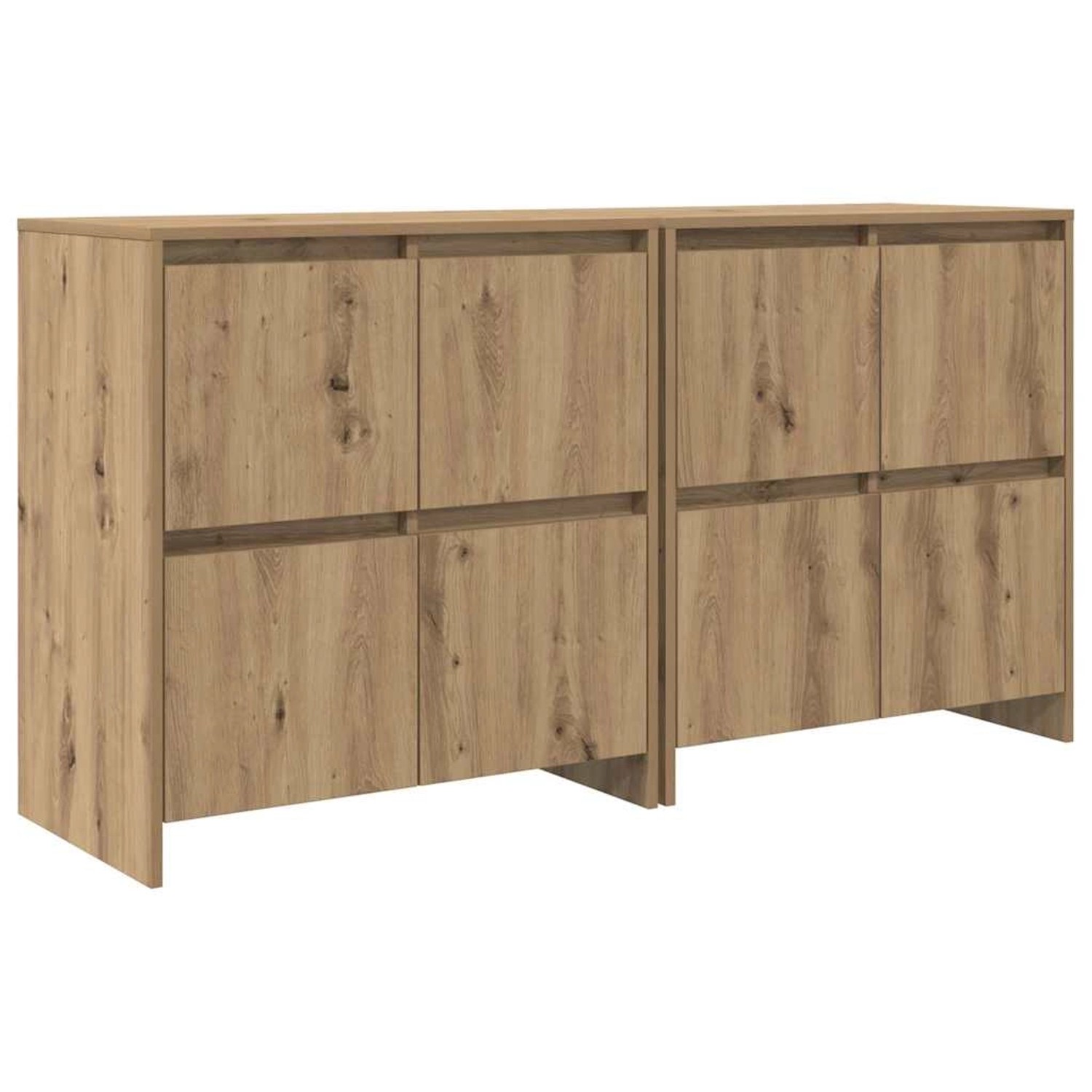 vidaXL Sideboards 2 Stk Artisan-Eiche 70 x 41 x 75 cm Holzwerkstoff 3393515 von VIDAXL