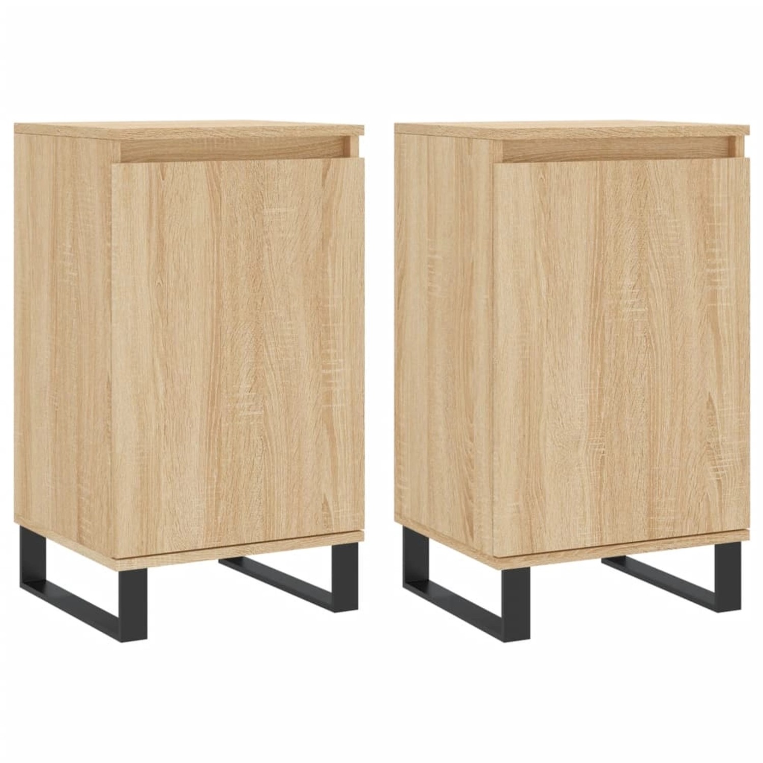 vidaXL Sideboards 2 Stk Sonoma-Eiche 40x35x70 cm Holzwerkstoff 831075 von VIDAXL