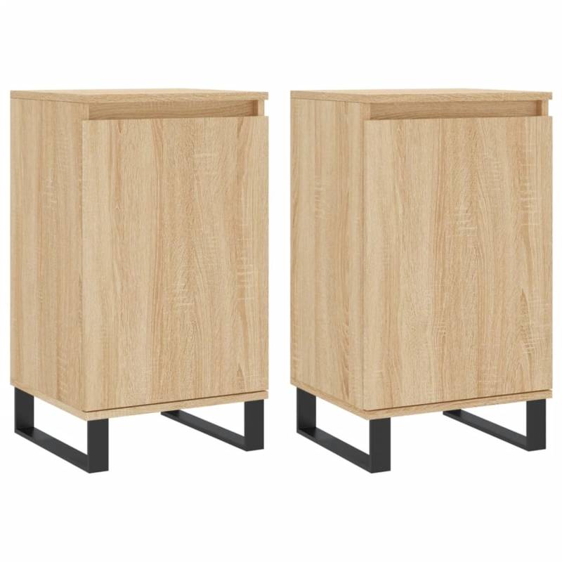 vidaXL Sideboards 2 Stk Sonoma-Eiche 40x35x70 cm Holzwerkstoff 831075 vidaXL Sideboards 2 Stk Sonoma-Eiche 40x35x70 cm Holzwerkstoff 831075 von VIDAXL