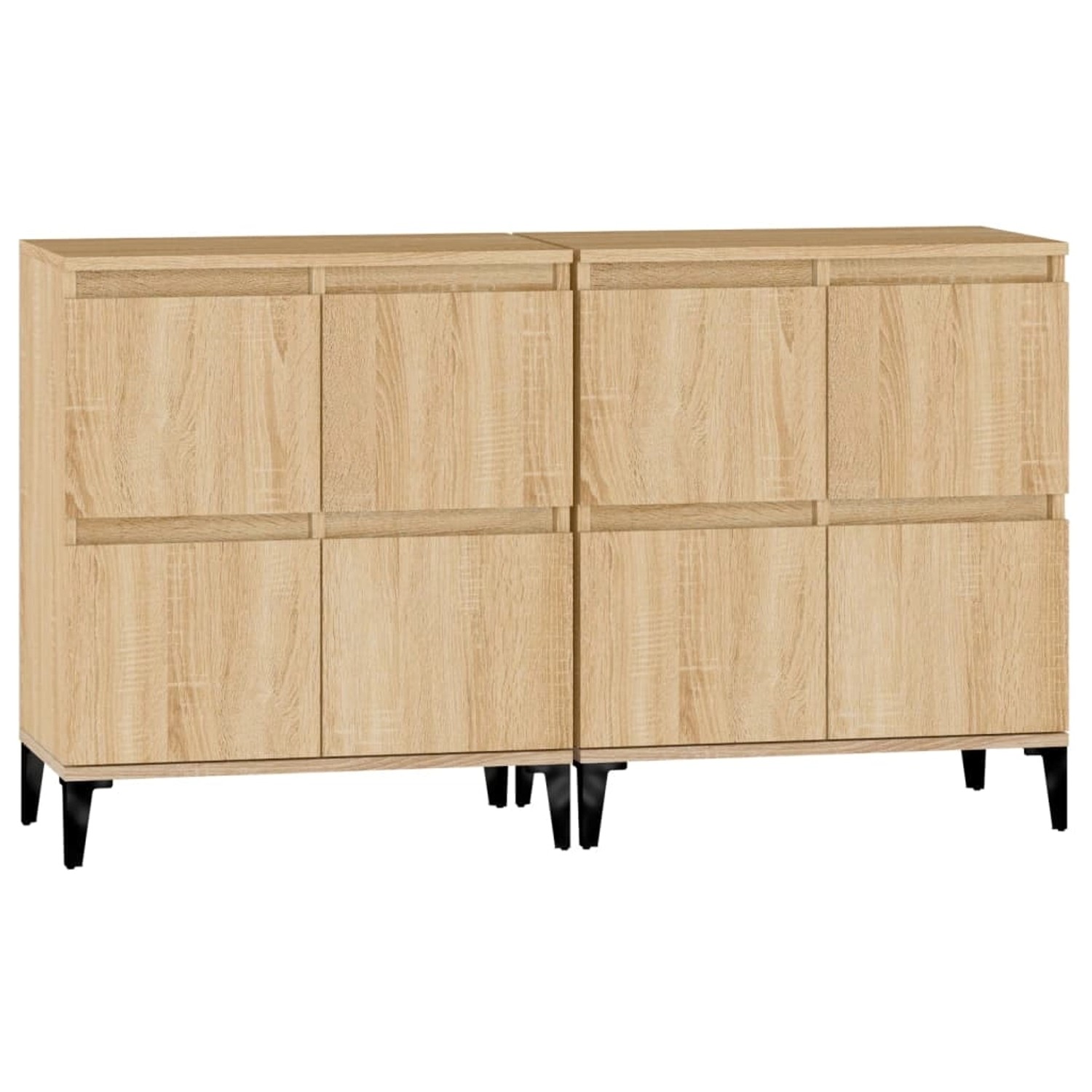 vidaXL Sideboards 2 Stk Sonoma-Eiche 60x35x70 cm Holzwerkstoff 3185762 von VIDAXL