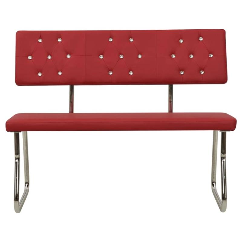 vidaXL Sitzbank 110 cm Weinrot Kunstleder von VIDAXL