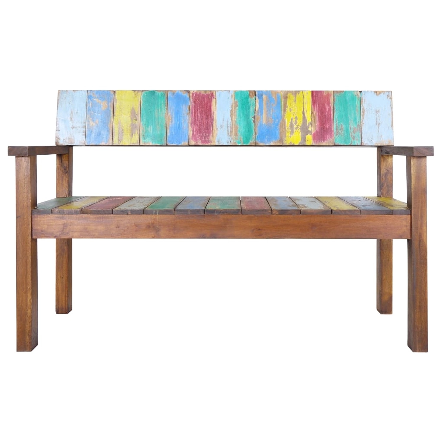vidaXL Sitzbank 115 cm Altholz Massiv von VIDAXL