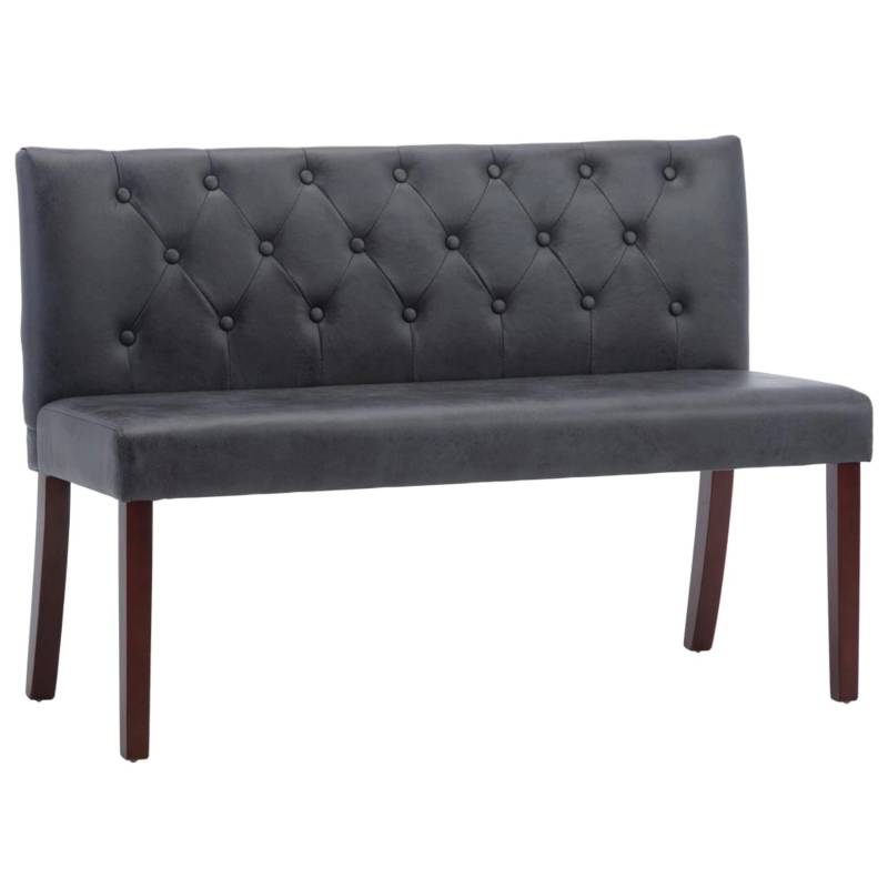 vidaXL Sitzbank 120 cm Grau Wildleder-Optik von VIDAXL