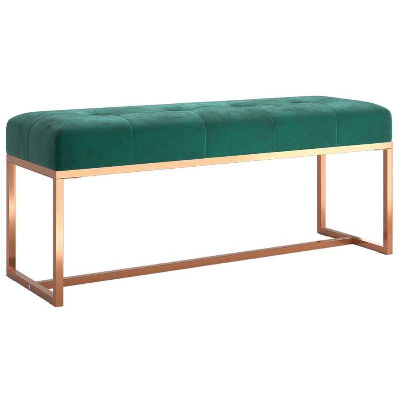 vidaXL Sitzbank DunkelGrün 110x36x45 cm Samt von VIDAXL