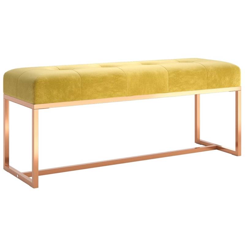 vidaXL Sitzbank Senfgelb 110x36x45 cm Samt von VIDAXL