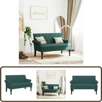 vidaXL Sitzbank mit Rückenlehne Dunkelgrün 120x62x75,5 cm Stoff vidaXL Sitzbank mit Rückenlehne Dunkelgrün 120x62x75,5 cm Stoff von VIDAXL